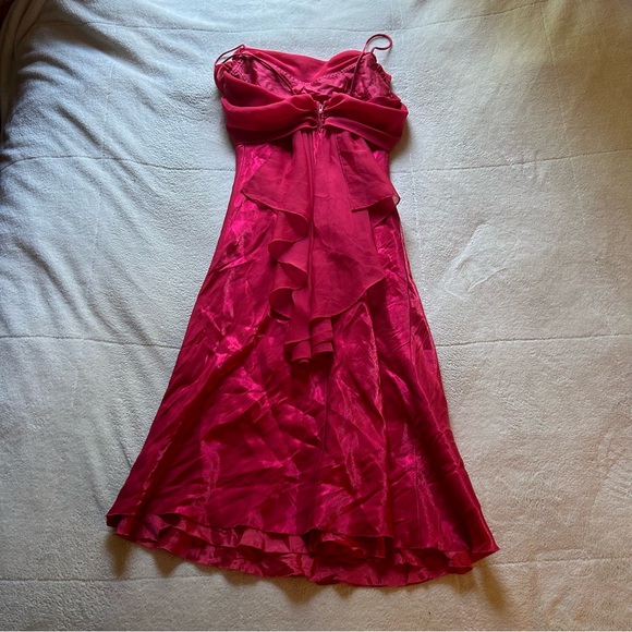 Pink Satin Betsy and Adam Dress - Picture 3 of 6